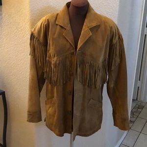 Vintage Minnetonka 100% Leather Fringe Jacket